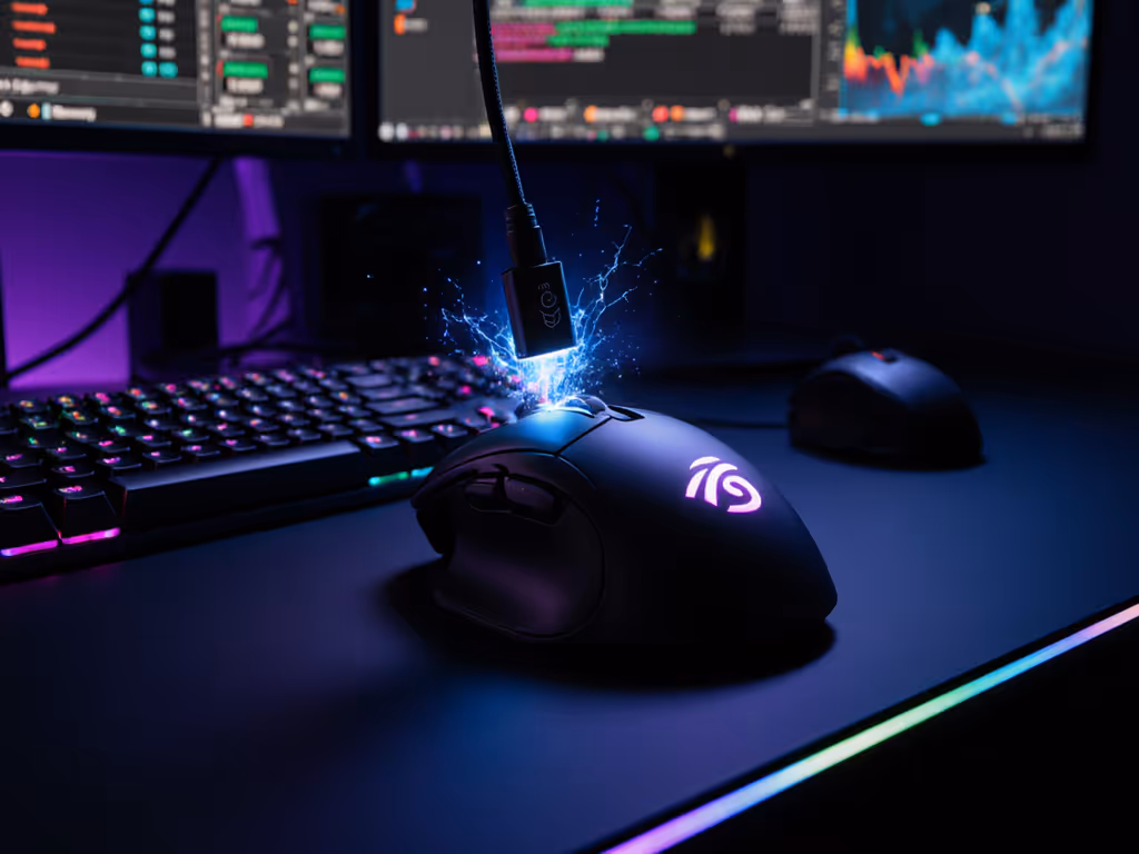 Magnetic Charging Gaming Mouse: Maintain 8KHz Performance